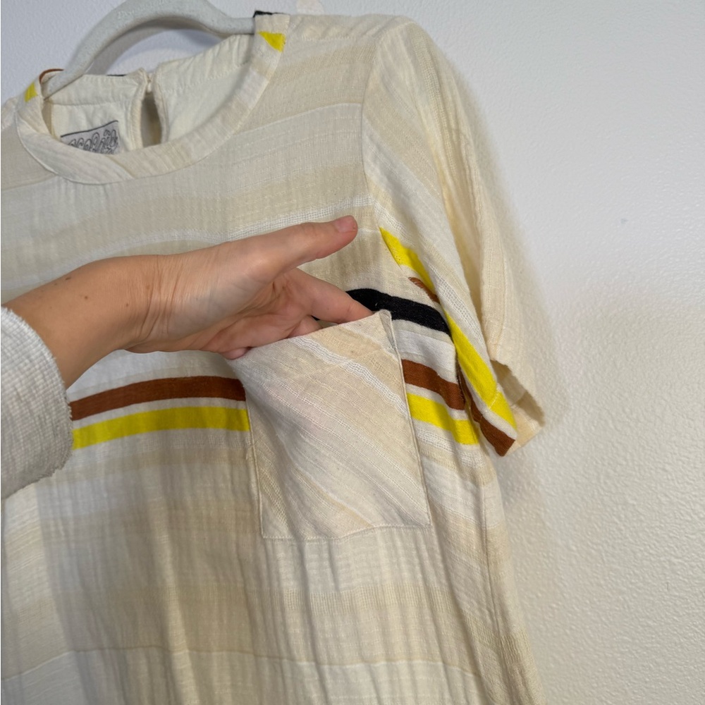 Ace & Jig striped gauze pocket t-shirt mini dress Women’s Sz S - Picture 6 of 6